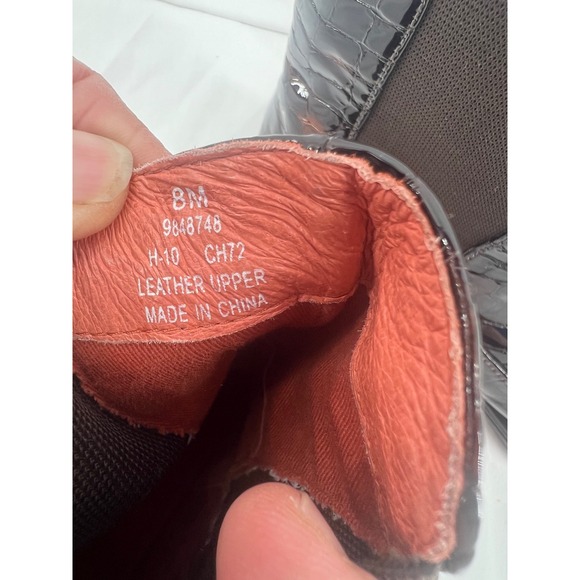 Sperry Top Sider Womens Boots Size 8M Brown Tortoise Shell Patent Leather Boots - Picture 5 of 9